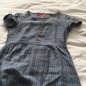 Pyne & Smith light blue striped dress